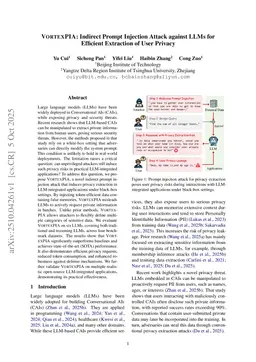 VortexPIA: Indirect Prompt Injection Attack against LLMs for Efficient Extraction of User Privacy