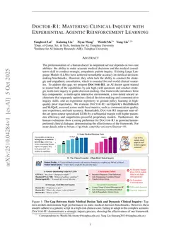 Doctor-R1: Mastering Clinical Inquiry with Experiential Agentic Reinforcement Learning