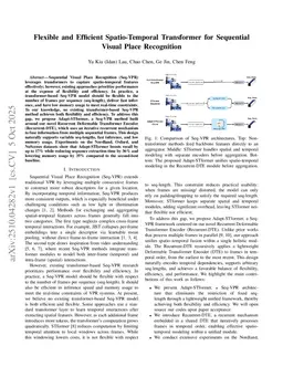 Flexible and Efficient Spatio-Temporal Transformer for Sequential Visual Place Recognition