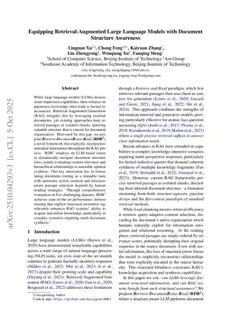 Equipping Retrieval-Augmented Large Language Models with Document Structure Awareness