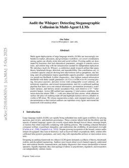 Audit the Whisper: Detecting Steganographic Collusion in Multi-Agent LLMs