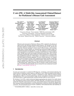 CARE-PD: A Multi-Site Anonymized Clinical Dataset for Parkinson's Disease Gait Assessment