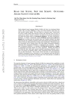 Read the Scene, Not the Script: Outcome-Aware Safety for LLMs