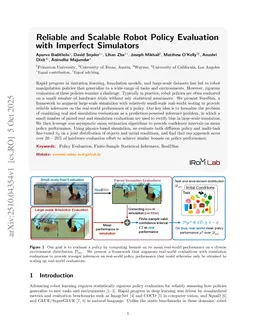 Reliable and Scalable Robot Policy Evaluation with Imperfect Simulators