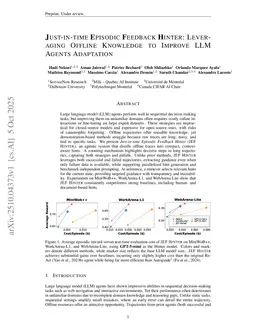 Just-in-time Episodic Feedback Hinter: Leveraging Offline Knowledge to Improve LLM Agents Adaptation