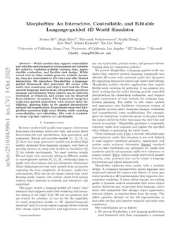 MorphoSim: An Interactive, Controllable, and Editable Language-guided 4D World Simulator