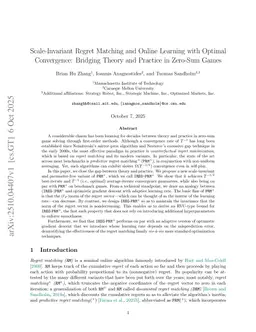 Scale-Invariant Regret Matching and Online Learning with Optimal Convergence: Bridging Theory and Practice in Zero-Sum Games