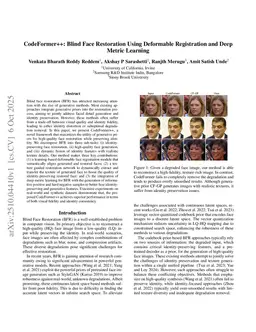 CodeFormer++: Blind Face Restoration Using Deformable Registration and Deep Metric Learning