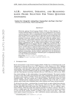 A.I.R.: Enabling Adaptive, Iterative, and Reasoning-based Frame Selection For Video Question Answering