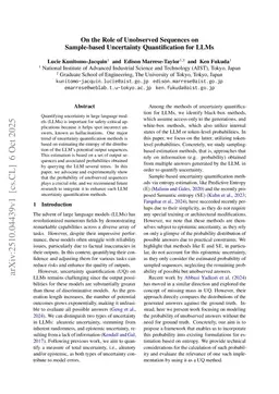 On the Role of Unobserved Sequences on Sample-based Uncertainty Quantification for LLMs