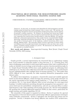 Fractional Heat Kernel for Semi-Supervised Graph Learning with Small Training Sample Size