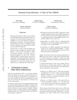 Domain Generalization: A Tale of Two ERMs