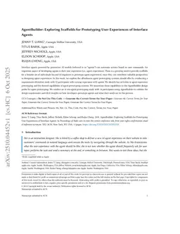 AgentBuilder: Exploring Scaffolds for Prototyping User Experiences of Interface Agents