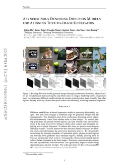 Asynchronous Denoising Diffusion Models for Aligning Text-to-Image Generation