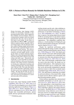 P2P: A Poison-to-Poison Remedy for Reliable Backdoor Defense in LLMs