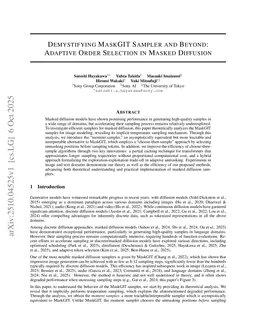 Demystifying MaskGIT Sampler and Beyond: Adaptive Order Selection in Masked Diffusion