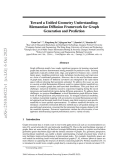 Toward a Unified Geometry Understanding: Riemannian Diffusion Framework for Graph Generation and Prediction