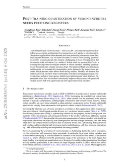 Activation Quantization of Vision Encoders Needs Prefixing Registers