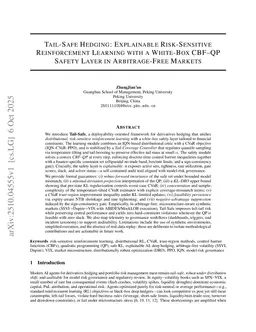 Tail-Safe Hedging: Explainable Risk-Sensitive Reinforcement Learning with a White-Box CBF--QP Safety Layer in Arbitrage-Free Markets