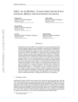 GILT: An LLM-Free, Tuning-Free Graph Foundational Model for In-Context Learning