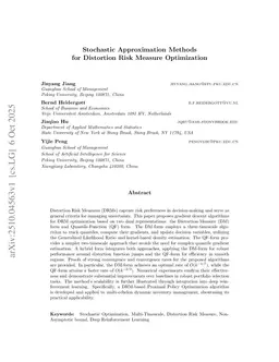 Stochastic Approximation Methods for Distortion Risk Measure Optimization