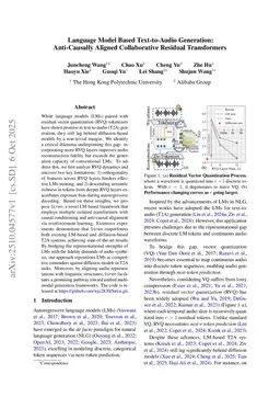 Language Model Based Text-to-Audio Generation: Anti-Causally Aligned Collaborative Residual Transformers