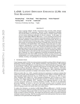 LaDiR: Latent Diffusion Enhances LLMs for Text Reasoning