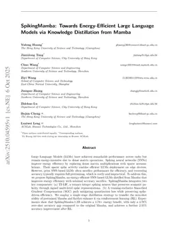 SpikingMamba: Towards Energy-Efficient Large Language Models via Knowledge Distillation from Mamba