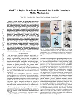 MobRT: A Digital Twin-Based Framework for Scalable Learning in Mobile Manipulation