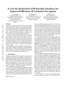From Imperative to Declarative: Towards LLM-friendly OS Interfaces for Boosted Computer-Use Agents
