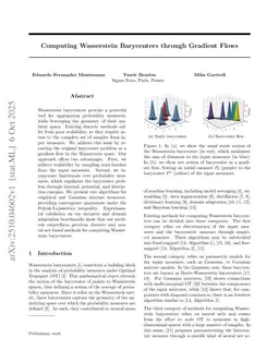Computing Wasserstein Barycenters through Gradient Flows