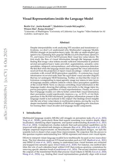 Visual Representations inside the Language Model