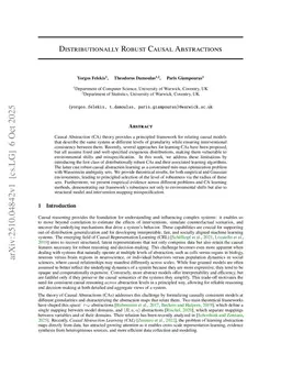 Distributionally Robust Causal Abstractions