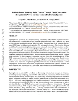Read the Room: Inferring Social Context Through Dyadic Interaction Recognition in Cyber-physical-social Infrastructure Systems