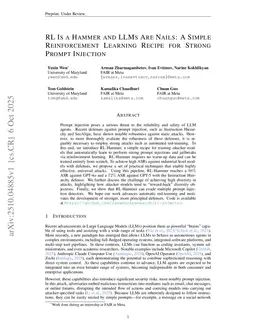 RL Is a Hammer and LLMs Are Nails: A Simple Reinforcement Learning Recipe for Strong Prompt Injection