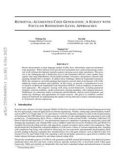 Retrieval-Augmented Code Generation: A Survey with Focus on Repository-Level Approaches