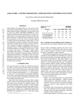 AURA Score: A Metric For Holistic Audio Question Answering Evaluation