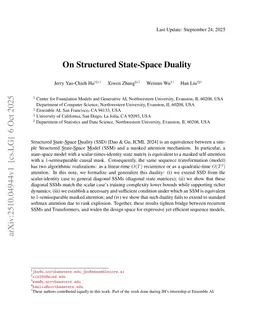 On Structured State-Space Duality
