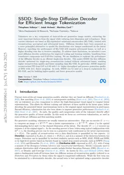 SSDD: Single-Step Diffusion Decoder for Efficient Image Tokenization