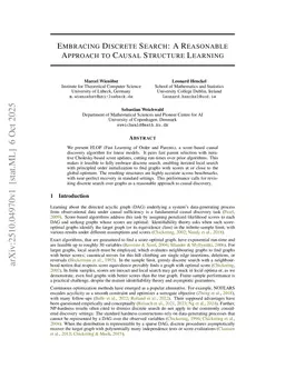 Embracing Discrete Search: A Reasonable Approach to Causal Structure Learning