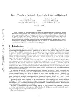 Power Transform Revisited: Numerically Stable, and Federated