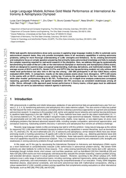 Large Language Models Achieve Gold Medal Performance at the International Olympiad on Astronomy & Astrophysics (IOAA)