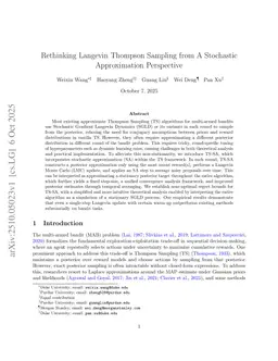 Rethinking Langevin Thompson Sampling from A Stochastic Approximation Perspective