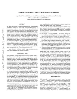 Graph-Aware Diffusion for Signal Generation