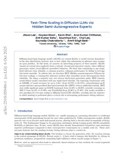 Test-Time Scaling in Diffusion LLMs via Hidden Semi-Autoregressive Experts