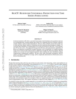 ResCP: Reservoir Conformal Prediction for Time Series Forecasting