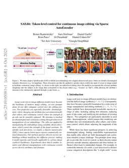 SAEdit: Token-level control for continuous image editing via Sparse AutoEncoder