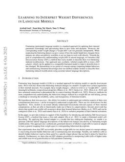 Learning to Interpret Weight Differences in Language Models