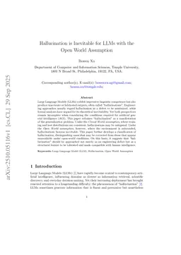 Hallucination is Inevitable for LLMs with the Open World Assumption