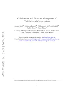 Collaborative and Proactive Management of Task-Oriented Conversations